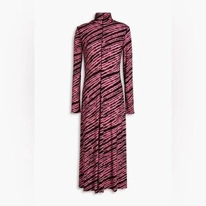 NWT PROENZA SCHOULER WHITE LABEL Zebra Print Stretch Jersey Midi Dress XS
